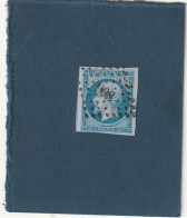 ///   FRANCE /// N° 14 Bleu 20cts  Bleu  Sur Lilas Signé Calves  Oblitéré Chatelus Malvalex CREUSE - 1853-1860 Napoléon III