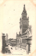 DUNKERQUE, NORD, TOWN HALL, ARCHITECTURE, CHURCH, CART, HORSE, FRANCE, POSTCARD - Dunkerque