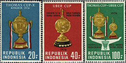 27235 MNH INDONESIA 1976 CAMPEONATOS DE BADMINTON. COPA THOMAS. Vencedores. - Indonesia