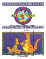 MWD-BK5-290-3 MINT PF/MNH ¤ MALDIVES 1992 BLOCK ¤ INTERNATIONAL YEAR OF LETERACY - Disney