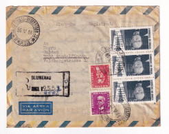 Registered 1966 Blumenau Brésil Brazil Brasil Winston Churchill Sindelfingen Deutschland - Storia Postale