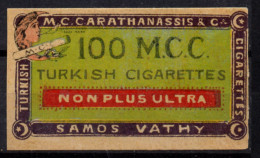 V009 Greece / Griechenland / Griekenland / Grecia / Grece 1886 SAMOS Cinderella / Vignette - Cigarette Label - Altri & Non Classificati