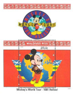 MWD-BK5-290-1 MINT PF/MNH ¤ MALDIVES 1992 BLOCK ¤ INTERNATIONAL YEAR OF LETERACY - Disney