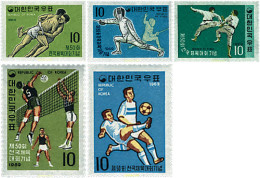 27301 MNH COREA DEL SUR 1969 50 ANIVERSARIO DEL ENCUENTRO DEPORTIVO NACIONAL. - Korea, South