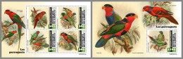 DJIBOUTI 2023 MNH Parrots Papageien M/S+S/S – OFFICIAL ISSUE – DHQ2420 - Papegaaien, Parkieten