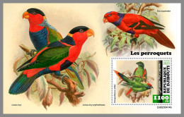 DJIBOUTI 2023 MNH Parrots Papageien S/S – OFFICIAL ISSUE – DHQ2420 - Perroquets & Tropicaux