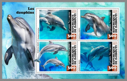 DJIBOUTI 2023 MNH Dolphins Delphine M/S – OFFICIAL ISSUE – DHQ2420 - Dolphins