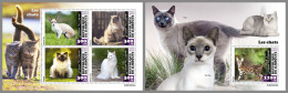 DJIBOUTI 2023 MNH Cats Katzen M/S+S/S – OFFICIAL ISSUE – DHQ2420 - Gatti