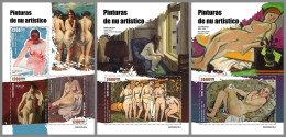 GUINEA-BISSAU 2023 MNH Nude Paintings Aktgemälde M/S+2S/S – OFFICIAL ISSUE – DHQ2420 - Desnudos