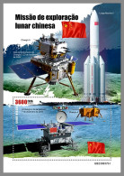 GUINEA-BISSAU 2023 MNH China‘s Moon Mission Space Raumfahrt S/S I – OFFICIAL ISSUE – DHQ2420 - Africa