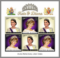 GUINEA-BISSAU 2023 MNH Kate & Diana M/S – OFFICIAL ISSUE – DHQ2420 - Königshäuser, Adel