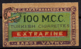 V011 Greece / Griechenland / Griekenland / Grecia / Grece 1886 SAMOS Cinderella / Vignette - Cigarette Label - Andere & Zonder Classificatie