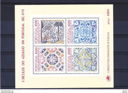 PORTUGAL 1982 AZULEJO Yvert BF 39, Michel Block 38 NEUF** MNH Cote Yv 7 Euros - Hojas Bloque