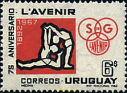 27095 MNH URUGUAY 1969 75 ANIVERSARIO DE LA SOCIEDAD GIMNASTICA L'AVENIR - Uruguay