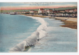 Nice - La Plage Par Un Coup De Mer - Viste Panoramiche, Panorama