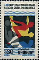 89421 MNH URUGUAY 1976 23 CAMPEONATOS SUDAMERICANOS DE NATACION. - Uruguay