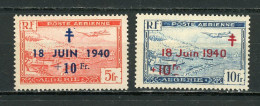 ALGERIE (RF) - POSTE AERIENNE -   N° Yt 7+8 ** - Poste Aérienne