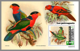 DJIBOUTI 2023 MNH Parrots Papageien S/S – IMPERFORATED – DHQ2420 - Papegaaien, Parkieten