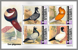 DJIBOUTI 2023 MNH Pigeons Tauben M/S – IMPERFORATED – DHQ2420 - Pigeons & Columbiformes