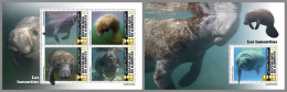 DJIBOUTI 2023 MNH Manatees M/S+S/S – IMPERFORATED – DHQ2420 - Other & Unclassified