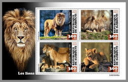DJIBOUTI 2023 MNH Lions Löwen M/S – IMPERFORATED – DHQ2420 - Big Cats (cats Of Prey)