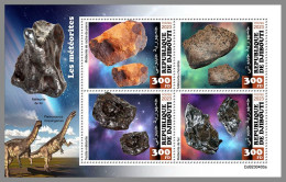 DJIBOUTI 2023 MNH Meteorites Meteoriten Dinosaurs M/S – IMPERFORATED – DHQ2420 - Mineralien