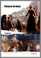 GUINEA-BISSAU 2023 MNH Christmas Paintings Weihnachtsgemälde S/S II – IMPERFORATED – DHQ2420 - Religione