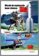 GUINEA-BISSAU 2023 MNH China‘s Moon Mission Space Raumfahrt S/S I – IMPERFORATED – DHQ2420 - Afrika