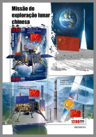 GUINEA-BISSAU 2023 MNH China‘s Moon Mission Space Raumfahrt M/S – IMPERFORATED – DHQ2420 - Afrique
