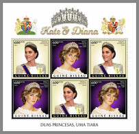 GUINEA-BISSAU 2023 MNH Kate & Diana M/S – IMPERFORATED – DHQ2420 - Royalties, Royals