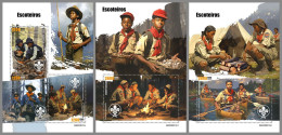 GUINEA-BISSAU 2023 MNH Scouts Pfadfinder M/S+2S/S – IMPERFORATED – DHQ2420 - Nuovi