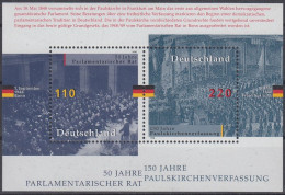 Deutschland  Block 43 -  50 Jahre Parlamentarischer Rat - 150 Jahre Paulskirchenverfassung - 1991-2000