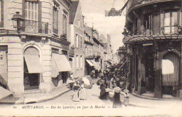 S20-035 Montargis - Rue Des Lauriers, Un Jour De Marché - Montargis