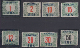 Croatia SHS Mi#27/34 1918 MH * - Kroatien