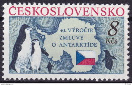 CHECOSLOVAQUIA 1991 - TCHECOSLOVAQUIE -  - PINGUINOS Y TRATADO ANTARTICO - YVERT 2886** - Ongebruikt