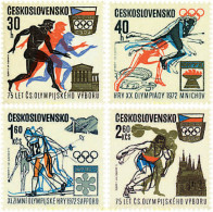 70679 MNH CHECOSLOVAQUIA 1971 75 ANIVERSARIO DEL COMITE OLIMPICO NACIONAL - Ungebraucht