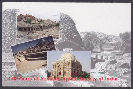 Inde India Mint Unused Postcard 150 Years Of Archaeological Survey, Archaeology, Tomb, Architecture, Heritage - India