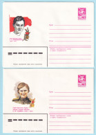 USSR 1983.0309-0311. War Heroes. Prestamped Covers (2), Unused - 1980-91