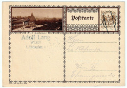 Österreich 10 Groschen Potkarte, Wiener Parlament. Stempel, Adolf Lang Wien Vorlaufstrasse 4 - Siegel Wien 1931 - Lettres & Documents