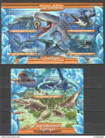 J535 2020 Fauna Water Dinosaurs Prehistoric Animals 1Kb+1Bl Mnh - Prehistorisch