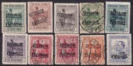 Spanish Guinea 1932 Ed 216A/226A  Partial Set MLH*/used Some Partial Gum - Spanish Guinea