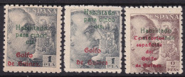 Spanish Guinea 1949 Sc 302-3 Ed 273-4 Set MNH** Both Overprint Spacings - Spaans-Guinea