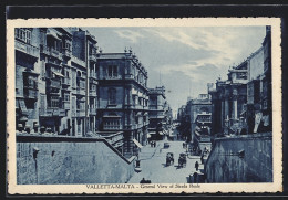 AK Valletta-Malta, General View Of Strada Reale  - Malte