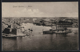 AK Grand Harbour, Panoramablick über Die Bucht  - Malta