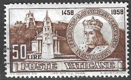 VATICANO - 1959 - CASIMIRO - LIRE 50 - USATO  (YVERT 282 - MICHEL 330) - Usati