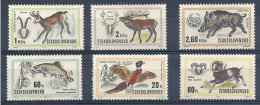 CHECOSLOVAQUIA 1971 - TCHECOSLOVAQUIE - FAUNA DE CAZA - YVERT 1858/1863** - Unused Stamps