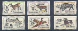 CHECOSLOVAQUIA 1971 - TCHECOSLOVAQUIE - FAUNA DE CAZA - YVERT 1858/1863** - Neufs