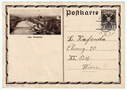 Österreich 12 Groschen Postkarte, Steyr, Oberösterreich - Siegel Ternitz 6 XII 1930 - Briefe U. Dokumente