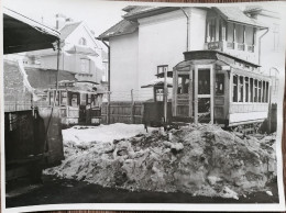 Romania Bucuresti Foto Presa Tramvaie /Depoul Bonaparte Vagoane Brill Si Dick Kerr Foto 24x18 Cm - Romania