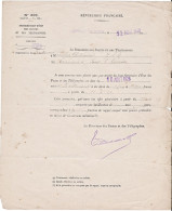 DOCUMENT POSTE JURA 1926 POSTES ET TELEGRAPHE LONS LE SAUNIER AUGMENTATION TRAITEMENT EMPLOYE DES POSTES MODELE N° 899 - Documents Of Postal Services